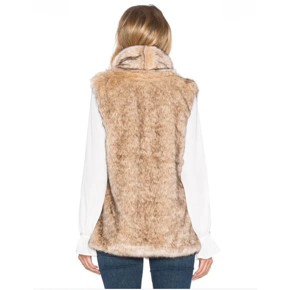 Sanctuary Designed in Las Vegas Womens S Natural Faux Fur Fully Lined Cozy Vest - Picture 12 of 12